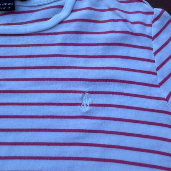 Ralph Lauren Sport Red & White Striped Top - Size L - Picture 2 of 5